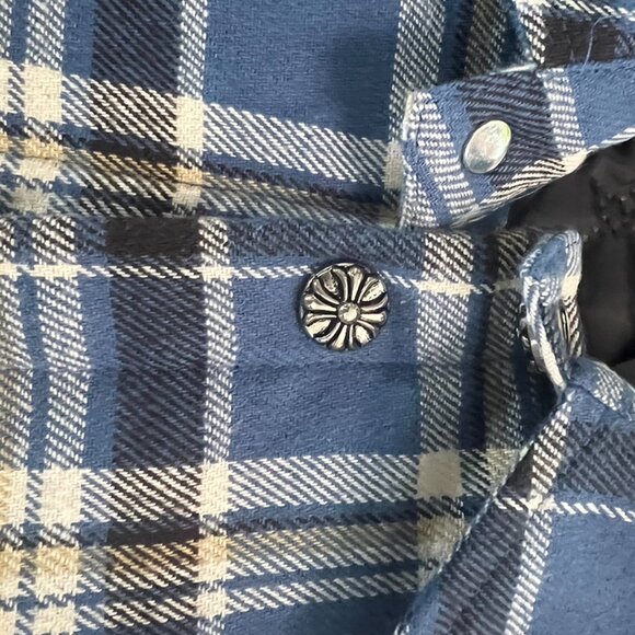 Chrome Hearts Ch Flannel Jacket Blue - Picture 7 of 9